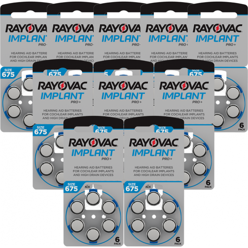 Rayovac Implant Pro Baterijos Klausos Aparatams 60 Vnt.