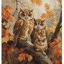 luca S Counted cross stitch kit "Family of Owls" 27x29cm SBU5045 luca S Counted cross stitch kit "Family of Owls" 27x29cm SBU5045