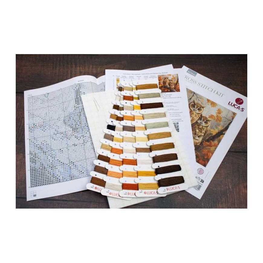 luca S Counted cross stitch kit "Family of Owls" 27x29cm SBU5045 – 4