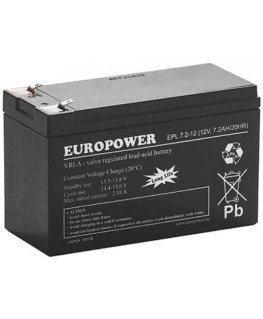 Battery AGM EUROPOWER series EPL 12V 7.2Ah T1