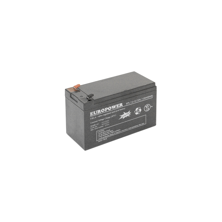 Akumuliatorius AGM EUROPOWER serii EPL 12V 7,2Ah T1 – 2