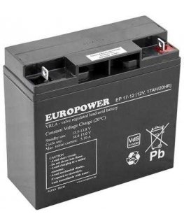 Battery AGM EUROPOWER EPL series 12V 17Ah (lifetime 15 years)