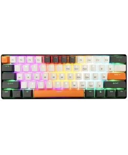 Media-Tech ZONE 61 - Short Mechanical Gaming Keyboard 60%, RED silent mechanical switches, colorful lighting, 61 keys, USB-C