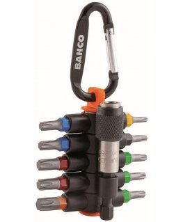 Antgalių rinkinys Bahco T10-T40 "sticky Torx" su magnetiniu laikikliu, 11vnt, su karabinu