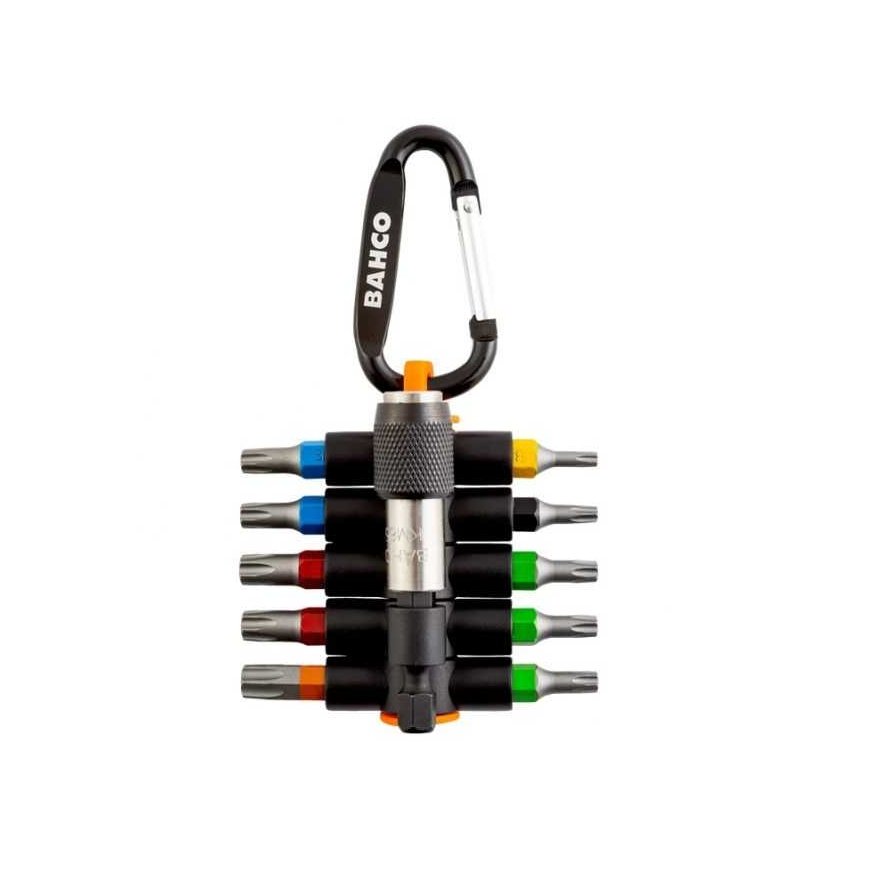 Tip set Bahco T10-T40 "sticky Torx" with magnetic holder, 11pcs, with carbine – 3