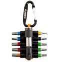Tip set Bahco T10-T40 "sticky Torx" with magnetic holder, 11pcs, with carbine Tip set Bahco T10-T40 "sticky Torx" with magnetic holder, 11pcs, with carbine