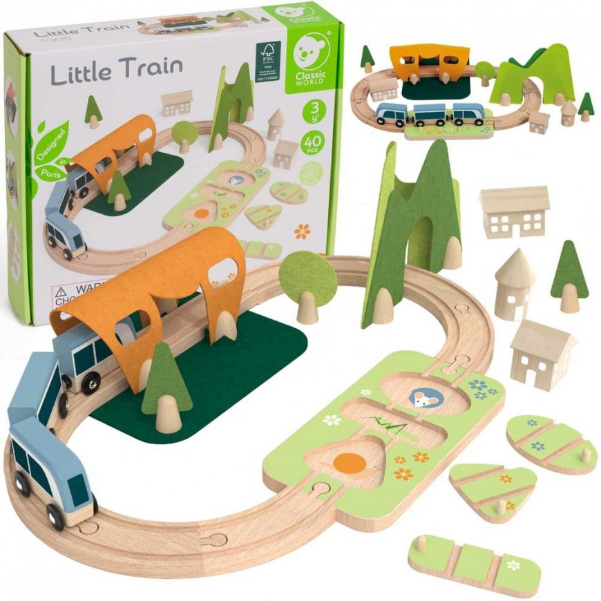 Wooden train track Railway Classic world – 2