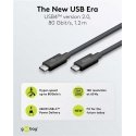 Cable USB-C USB4 v2.0 80 Gb/s 240W 16K Goobay 1.2m Cable USB-C USB4 v2.0 80 Gb/s 240W 16K Goobay 1.2m
