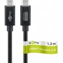Cable USB-C USB4 v2.0 80 Gb/s 240W 16K Goobay 1.2m Cable USB-C USB4 v2.0 80 Gb/s 240W 16K Goobay 1.2m