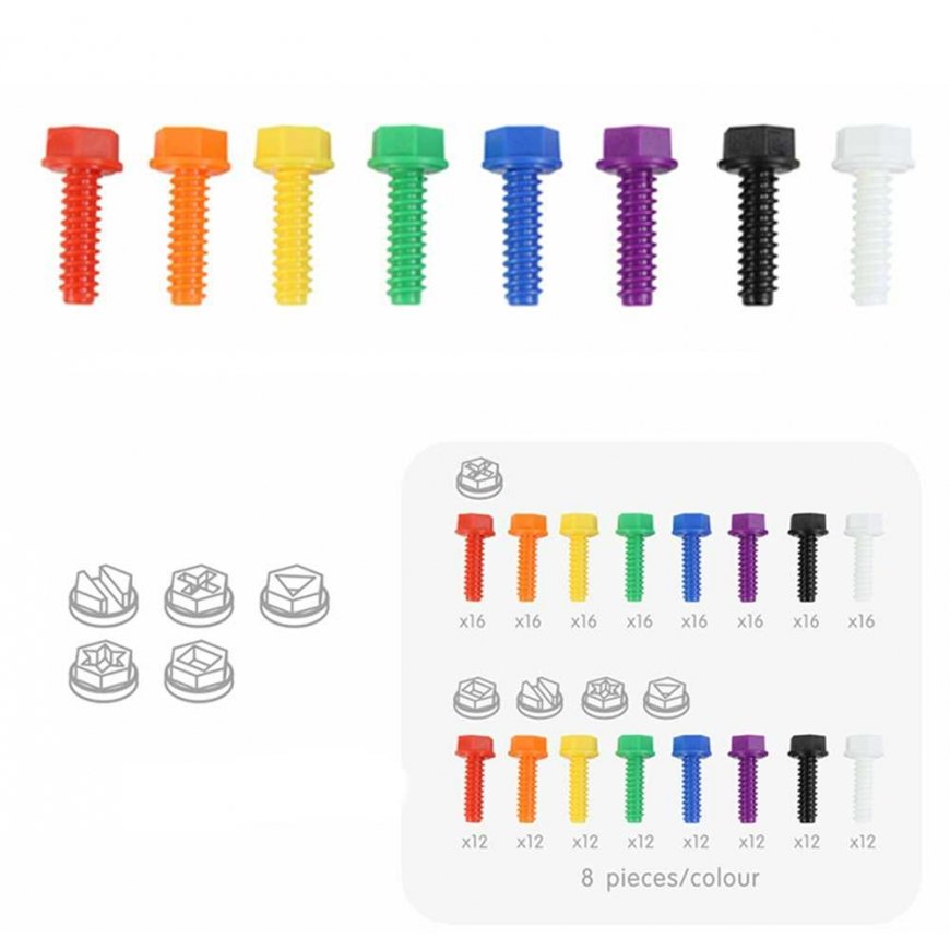 Masterkidz Colored Screws 5 Shapes STEM Creative Board 512 Pieces Mixed Colors – 2