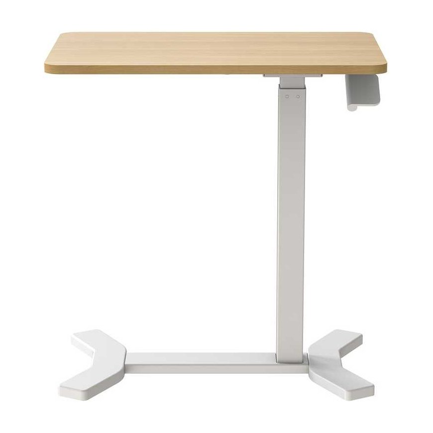 Spacetronik Buddy white adjustable table on wheels. wood – 2