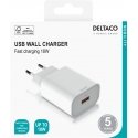 Deltaco USB-AC182 PDA/mobīlo telefonu lādētājs Universāls Balts AC Iekštelpas Deltaco USB-AC182 PDA/mobīlo telefonu lādētājs Universāls Balts AC Iekštelpas