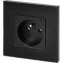 Orno Tuya Smart Wi-Fi Single Recessed Socket, Black Orno Tuya Smart Wi-Fi Single Recessed Socket, Black