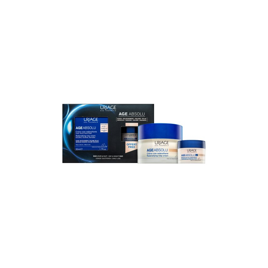 Uriage Age Absolu Day & Night Duo Day Cream set for women (Age Absolu Redensifying Rosy Cream 50 ml + Age Absolu Redensifying Sl – 2