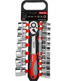 20 socket set, crv, 1/2", 8-32mm, extension, proline