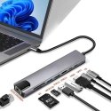 Media-Tech 8 in 1 GIGA LAN HUB - USB-C Docking Station. Ports: 1xRJ45 (1000 Mbps), 1xUSB-A 3.0, 1xUSB-A 2.0, 1xUSB-C PD 20V@5A m Media-Tech 8 in 1 GIGA LAN HUB - USB-C Docking Station. Ports: 1xRJ45 (1000 Mbps), 1xUSB-A 3.0, 1xUSB-A 2.0, 1xUSB-C PD 20V@5A m