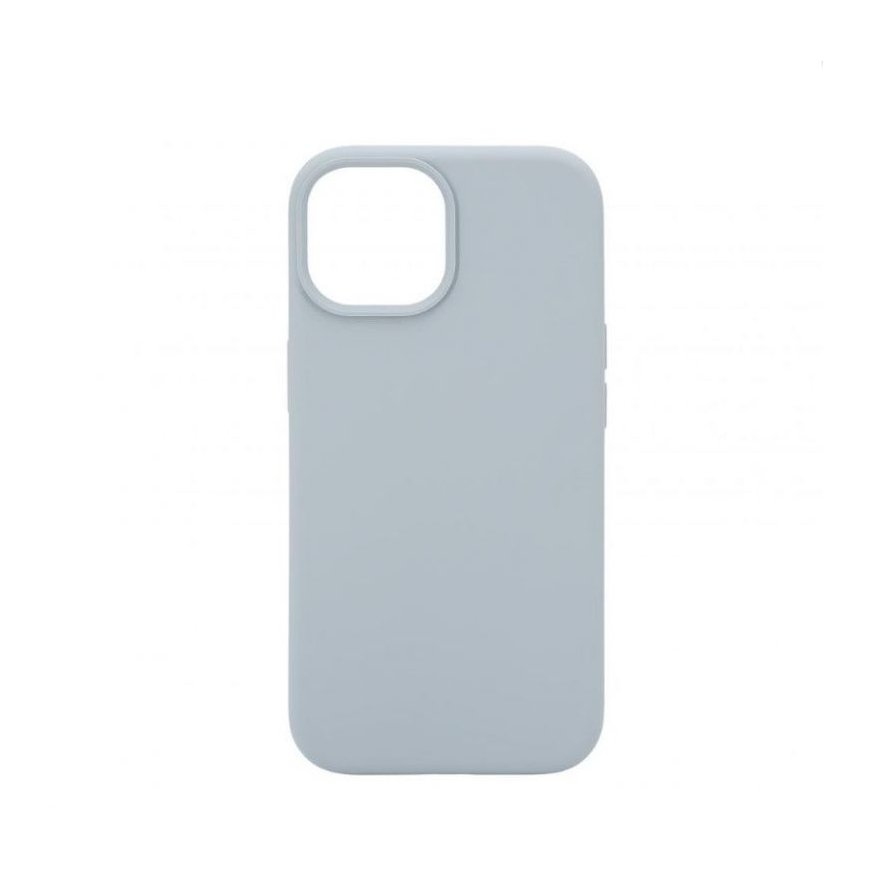 Apple iPhone 15 Premium Magsafe Soft Touch Silicone Case New Function Grey Blue