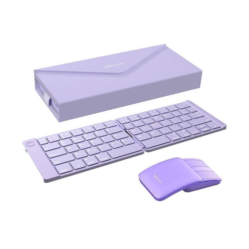 Set Wireless foldable Keyboard Delux KF10 and mouse MF10PRO