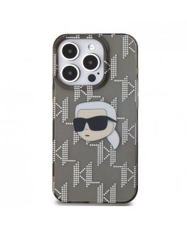 Apple iPhone 16 Pro Max hardcase IML Karl Head Electroplated Black