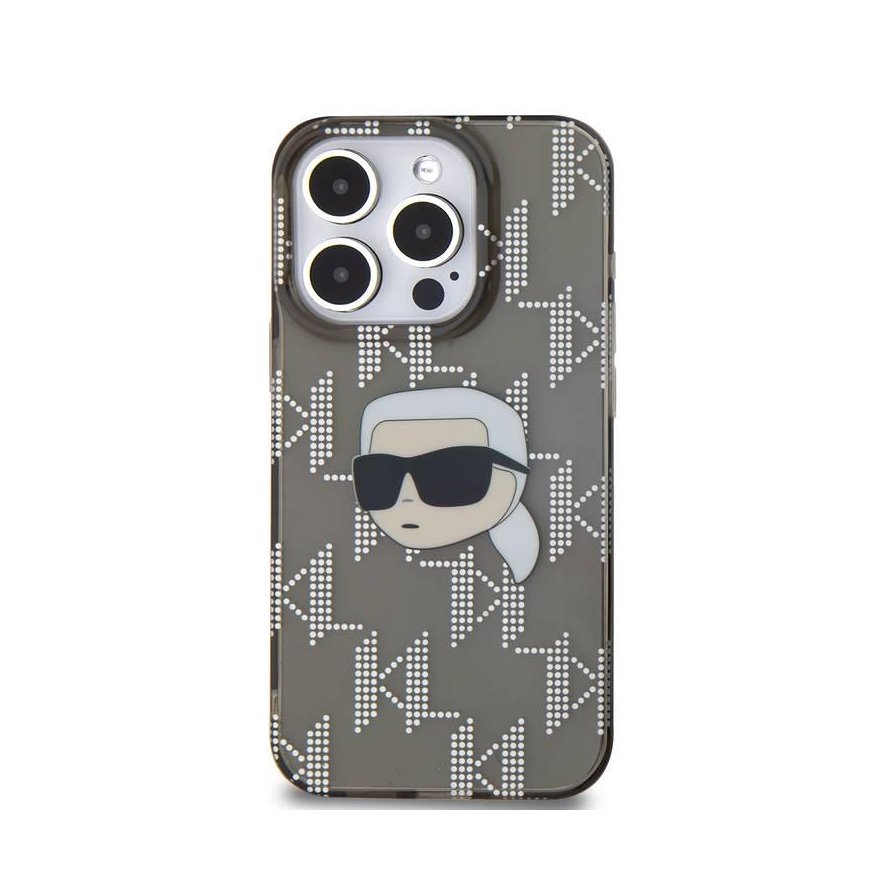 Apple iPhone 16 Pro Max hardcase IML Karl Head Electroplated Black