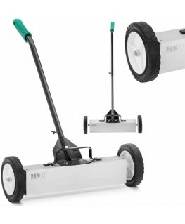 MSW Magnetic broom for collecting nail chips on wheels, width 45 cm