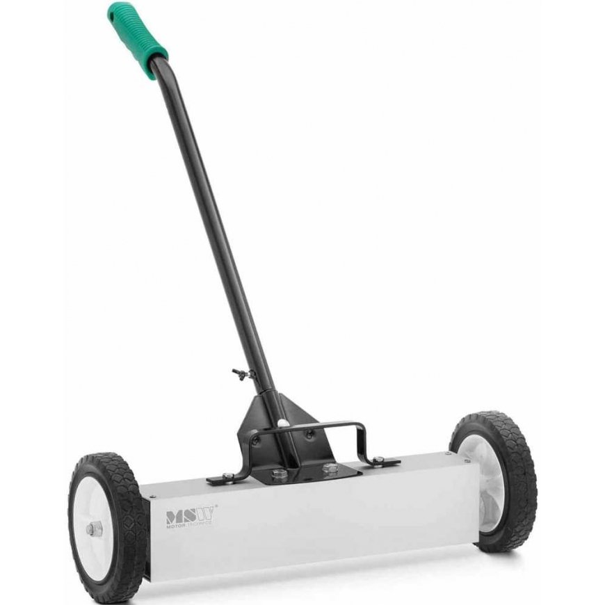 MSW Magnetinė šluota nagų drožlių rinkimui ant ratukų, plotis 45 cm – 2