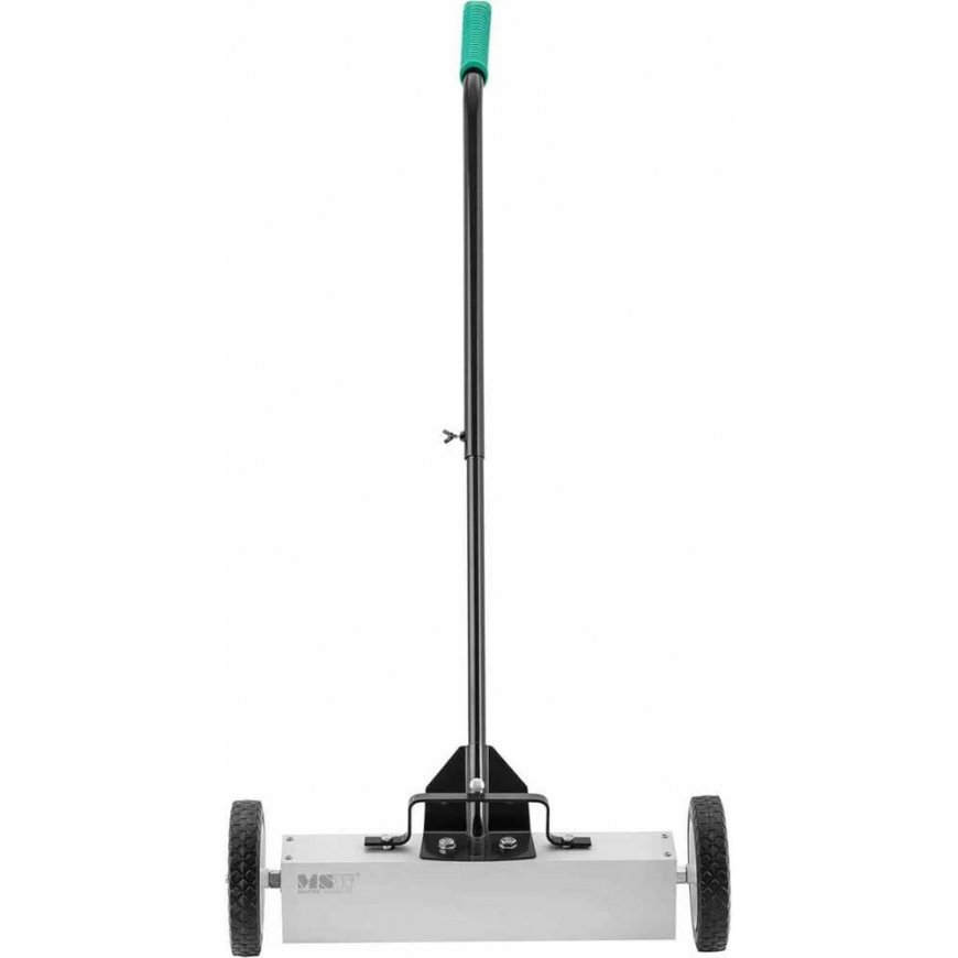 MSW Magnetic broom for collecting nail chips on wheels, width 45 cm – 5