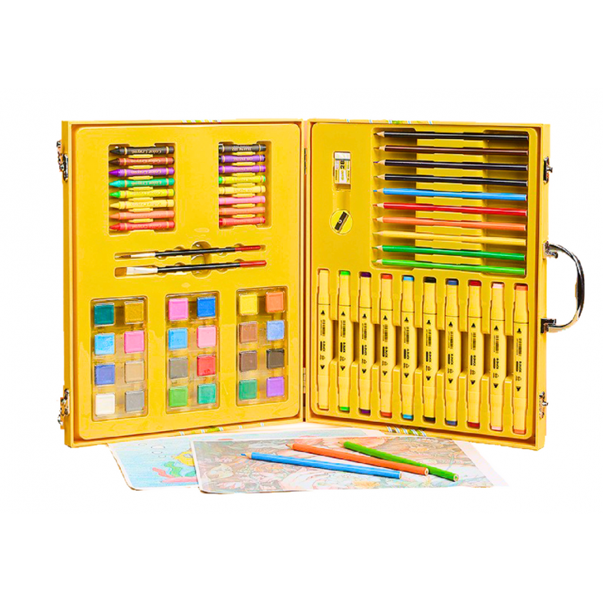 Lean Toys Art set in a suitcase Yellow duck 84 El – 2