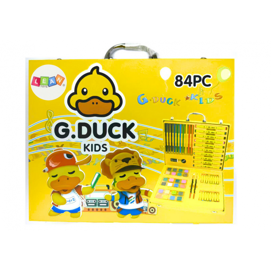 Lean Toys Art set in a suitcase Yellow duck 84 El – 3
