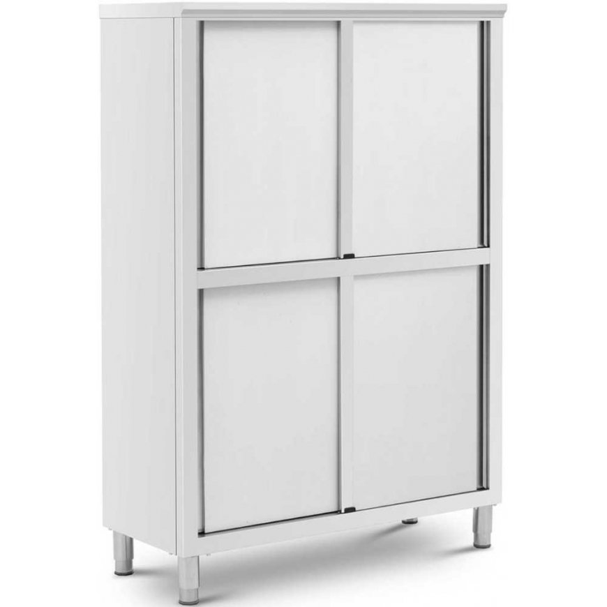 Royal Catering Nerūdijančio plieno maitinimo spinta su stumdomomis durimis 200 kg 120 x 50 x 180 cm – 2