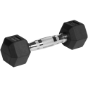 Rubberized cast iron dumbbells HEX 2x2kg, REBEL ACTIVE Rubberized cast iron dumbbells HEX 2x2kg, REBEL ACTIVE
