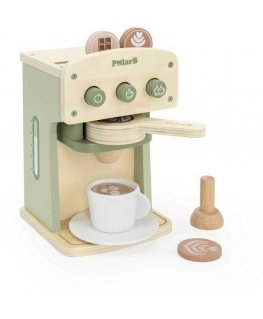 Viga Toys Wooden coffee maker green + accessories
