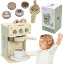Viga Toys Medinis kavos virimo aparatas žalias + priedai