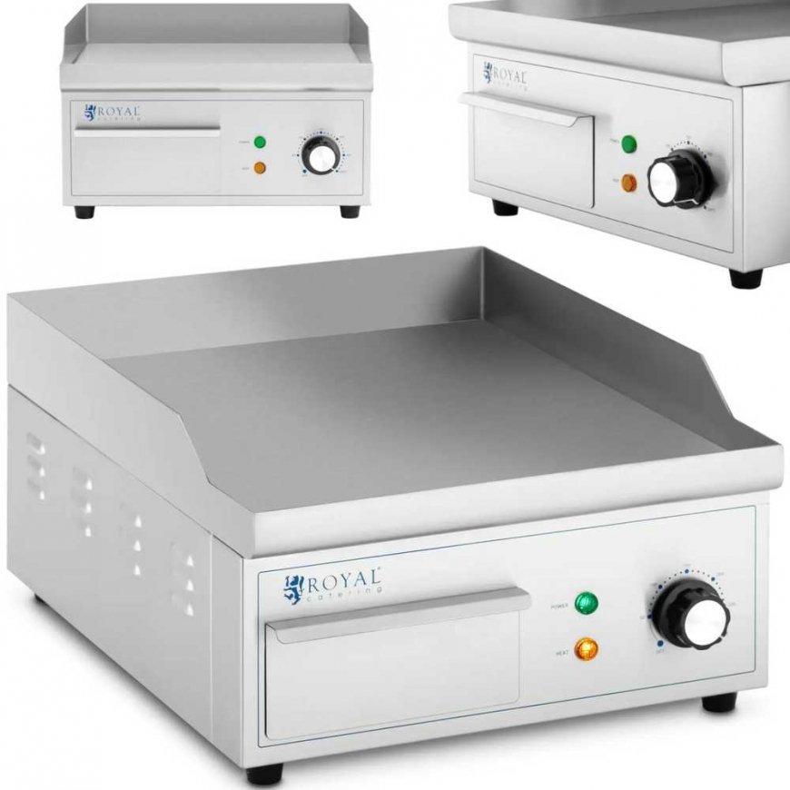 Royal Catering Electric grill, flat grill plate, 35 x 38 cm, 2000 W