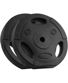 Set of bituminous weights 2x15kg, hole 31mm, plate with handles, REBEL ACTIVE