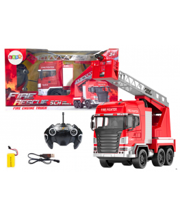 Lean Toys Fire Truck with Remote Control RC Spray Lights