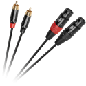 Cabletech XLR - 2RCA connecting cable 1m