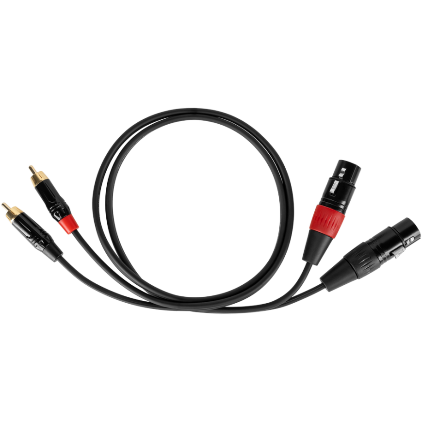 Cabletech XLR - 2RCA connecting cable 1m – 2