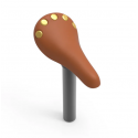 Early Rider - Synthetic leather saddle, brown 25.4x150mm Post Early Rider - Synthetic leather saddle, brown 25.4x150mm Post