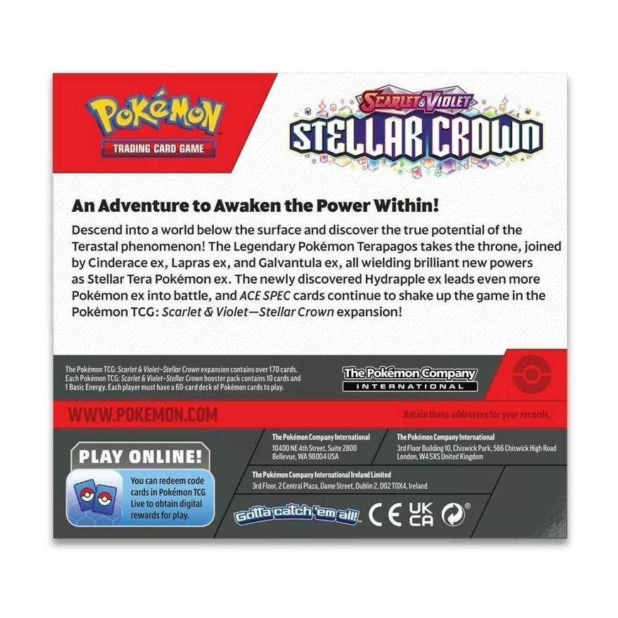 The Pokemon Pokemon TCG - Scarlet & Violet 7 Stellar Crown Booster Screen (36 Packs) – 3