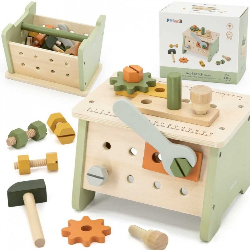 Viga Toys Įrankių lagaminas meistro stalas vaikams Viga PolarB – 5