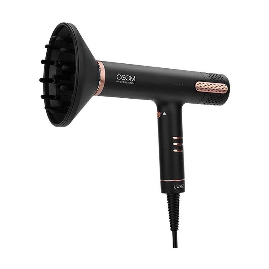 Osom Professional Hair dryer LUXE OSOMPF08BL, 1500 W, black – 2