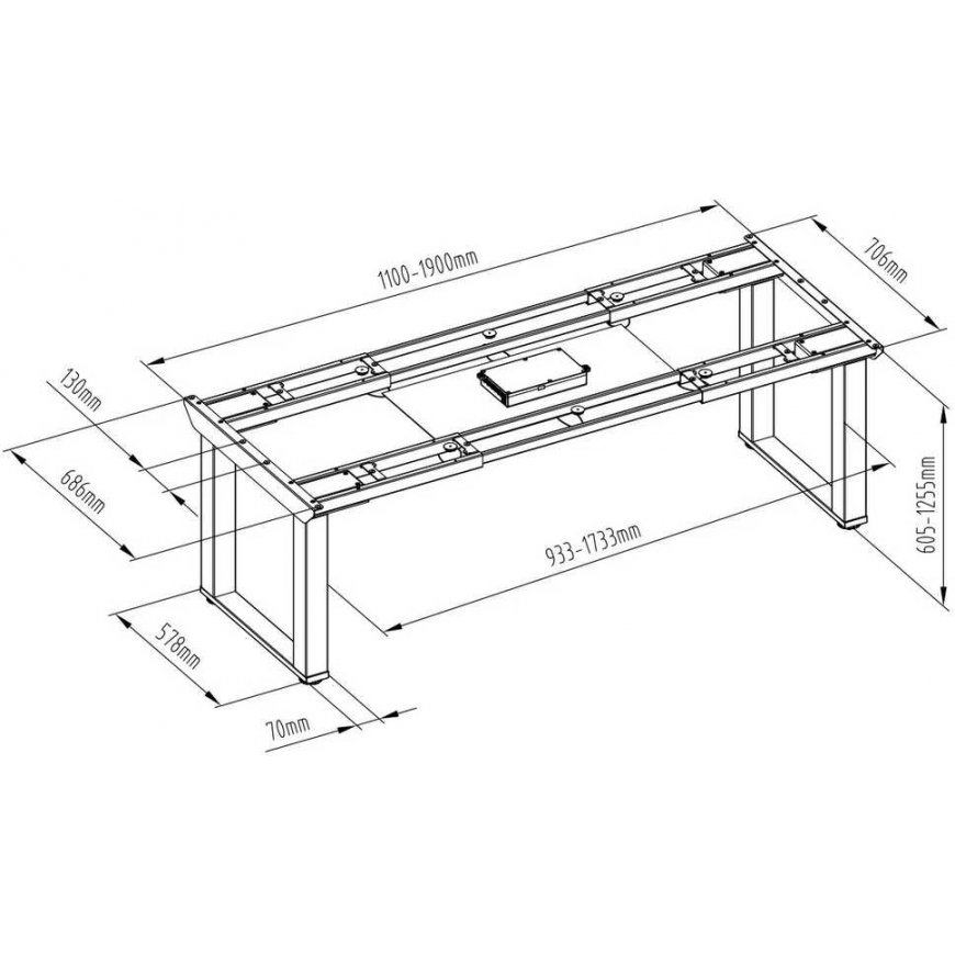 Spacetronik SPE-434G electric table frame – 3