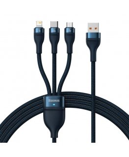 Baseus SUP0003353 USB kabelis USB 3.2 Gen 1 (3.1 Gen 1) 1,2 m USB A USB C/Micro USB-A/Lightning Mėlyna