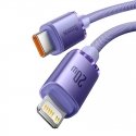 Baseus Crystal Shine matkapuhelimen kaapeli Purppura 1,2 m USB C Lightning Baseus Crystal Shine matkapuhelimen kaapeli Purppura 1,2 m USB C Lightning