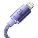 Baseus Crystal Shine matkapuhelimen kaapeli Purppura 1,2 m USB C Lightning Baseus Crystal Shine matkapuhelimen kaapeli Purppura 1,2 m USB C Lightning