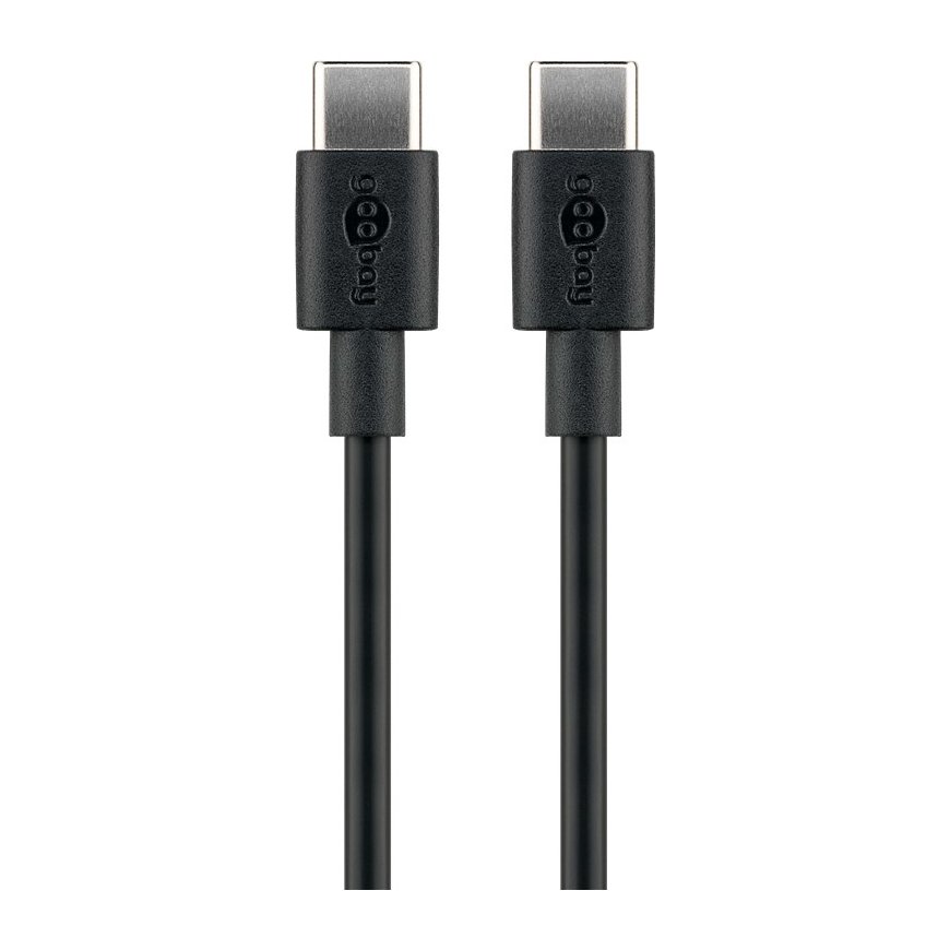 Goobay 51243 USB kabelis USB 2.0 2 m USB C Melns