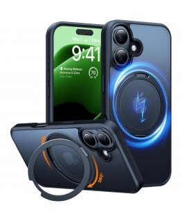 Torras Ostand Pro Case for iPhone 16 Plus (Black)