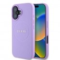 - Guess PU Grained Classic Logo MagSafe Case for iPhone 16 Purple