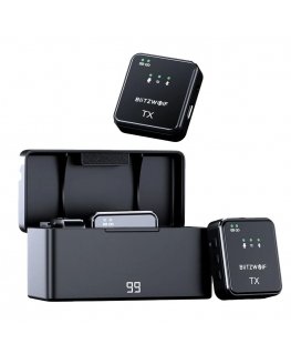 Wireless Microphone BlitzWolf, BW-SX63, 1000mAh (black)